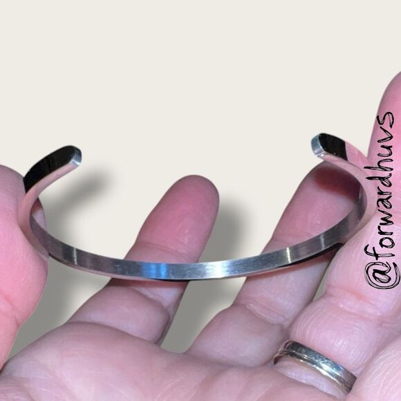 My Faith Will Stand Cuff Bracelet with Message Mantra - Picture 6 of 7